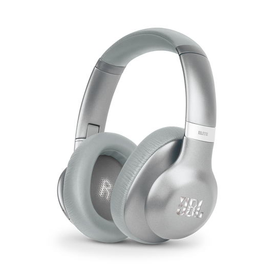 JBL EVEREST™ ELITE 750NC - Silver - Wireless Over-Ear Adaptive Noise Cancelling headphones - Hero